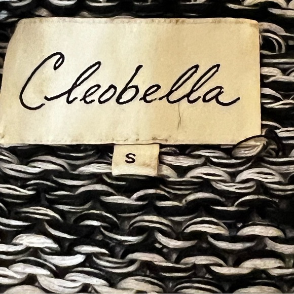 Cleobella Mock Neck Sleeveless Textured Knit Asymetric Sweater Tunic S Marbled - Picture 12 of 12